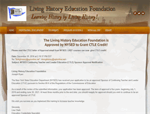 Tablet Screenshot of livinghistoryed.org